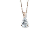 Pear Diamond Pendant in Rose Gold